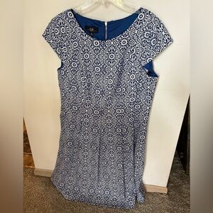 AGB Navy and White Floral Dress